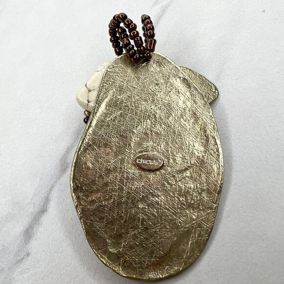 Chico's Gold Tone Beaded Pendant - Picture 3 of 9